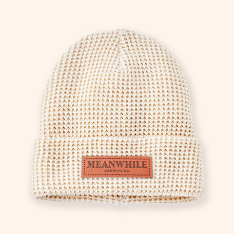 Leather Patch Beanie